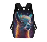 sinyumoney Colorful Llama Glasses Art Print Mochilas Escolares Mochilas Informales Mochilas De Día Bolsa Escolar Para Trabajo Y Viajes Para El Campus Viajes Al Aire Libre Deportes 17inch