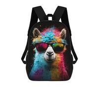 sinyumoney Colorful Llama Sunglasses Art Print Mochila De Viaje Resistente Al Agua, Bolsa Para Computadora Para Adolescentes, Niñas, Niños, Mujeres Y Hombres 17inch