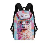sinyumoney Colorful Llama with Toilet Paper Hat Mochila Infantil Para Niñas Y Niños, Mochila De Día, Escuela Primaria, Perfecta Para La Vuelta Al Cole O Educación Física, Regalos Y Viajes 17inch
