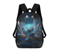 sinyumoney Colorful Lotus Flowers Mochila Escolar Para Niños Mochila Escolar Impresa En 3D Mochila Escolar De Moda Para Niños De Primaria Y Secundaria 17inch