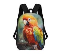 sinyumoney Colorful Macaw Parrot Art Mochila Escolar Infantil De 17 Pulgadas Con Estampado 3D De Películas De Anime Para Niños, Mochila De Viaje, Mochila Escolar Infantil