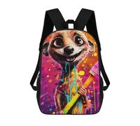 sinyumoney Colorful Meerkat Artwork Mochila Escolar Impresa En 3D Para Niños Y Niñas, Mochila Para Portátil Para Niños/estudiantes/adultos 17inch