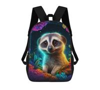sinyumoney Colorful Meerkat Fantasy Mochila Escolar Infantil Con Impresión 3D, Mochila Escolar Informal Para Niños De Primaria Y Secundaria 17inch