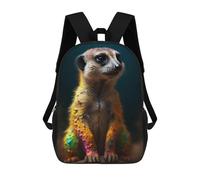 sinyumoney Colorful Meerkat Mochila Escolar Infantil De 17 Pulgadas Con Estampado 3D, Mochila Moderna Para Niños, Mochilas De Viaje, Bolsas Para Libros, Mochila Escolar Infantil