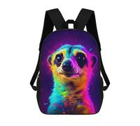 sinyumoney Colorful Meerkat Portrait Mochila Escolar Para Niñas Mochila Impermeable Mochila Informal De Día Mochila Ligera Para Niño Y Niña Mochila Escolar 17inch