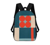 sinyumoney Colorful Minimalism 12 Mochila Escolar Para Niñas Y Niños, Mochilas De Gran Capacidad, Mochilas Ligeras Para Niños Y Estudiantes 17inch