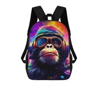 sinyumoney Colorful Monkey Aviator Artwork Mochila Escolar Ligera Para Aeropuerto Y Universidad Para Niñas Y Adolescentes 17inch