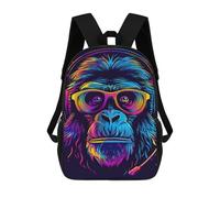 sinyumoney Colorful Monkey Headphones Art Print Mochila Escolar Ligera Para Aeropuerto Y Universidad Para Estudiantes. Mochila Para La Escuela/trabajo/viajes 17inch