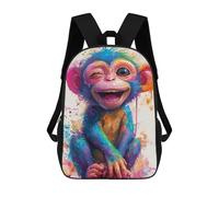 sinyumoney Colorful Monkey Painting Artwork-1 Mochila Escolar, Bolso De Negocios, Bolso Para Portátil Duradero Para Campus, Actividades Al Aire Libre, Viajes Y Deportes 17inch