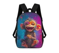 sinyumoney Colorful Monkey Painting Artwork Mochila De Viaje Para La Universidad, Mochilas Para Adolescentes, Chicas, Chicos, Mujeres Y Hombres 17inch