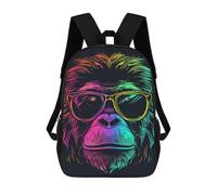 sinyumoney Colorful Monkey Sunglasses Art Print Mochila Escolar, Mochila De Viaje Para La Universidad, Mochilas Para Niñas Y Adolescentes 17inch
