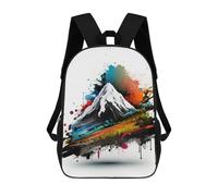 sinyumoney Colorful Mountain Abstract Art Mochila Escolar Para Niños Mochila Escolar Impresa En 3D Mochila Escolar De Moda Para Niños De Primaria Y Secundaria 17inch