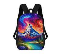 sinyumoney Colorful Mountain Dreamscape Mochila Escolar De Moda Para Estudiantes, Adecuada Para Niños Y Niñas, Mochila Informal Para Viajes Al Aire Libre, Esencial Para El Día A Día 17inch