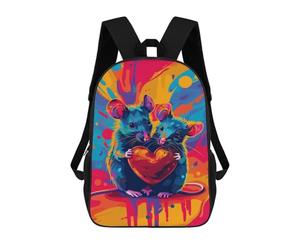 sinyumoney Colorful Mouse Love Heart Art Print Mochila De Viaje Para La Universidad Mochilas Para La Escuela/trabajo/viajes 17inch