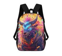sinyumoney Colorful Mythical Beast with Flames -1 Mochila Ligera Informal Para El Día A Día, Mochila Escolar Para La Escuela/trabajo/viajes 17inch