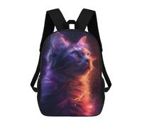 sinyumoney Colorful Neon Cat Mochilas Para Niños Mochila Escolar Mochila Escolar Impresa En 3D Para Niños Estudiantes De Primaria Y Secundaria 17inch