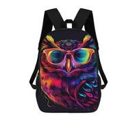 sinyumoney Colorful Neon Owl Art Print-2 Mochila Escolar Resistente Al Agua Para Ordenador Portátil: Perfecta Para Viajes, Trabajo Y Uso Diario 17inch