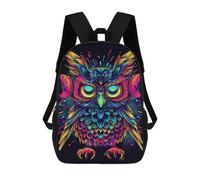sinyumoney Colorful Neon Owl Art Print-3 Mochilas Infantiles Impresas En 3D Para Niños. Mochilas De Viaje De Moda Para Niños. Mochila Escolar Para Estudiantes De Primaria Y Secundaria.