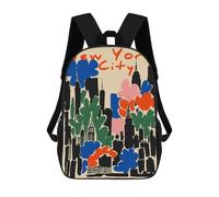 sinyumoney Colorful New York City Skyline Illustration Mochila Escolar Informal Para El Día A Día, Ideal Para Viajes, Trabajo Y Uso Diario 17inch