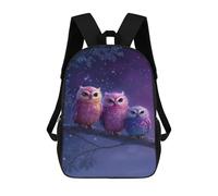 sinyumoney Colorful Night Owls Art Print Mochila Escolar, Bolso Resistente Para Portátil, Ideal Para Acampar, Aventuras Al Aire Libre Y Viajes Diarios 17inch