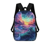 sinyumoney Colorful Ocean Sunset Mochila Escolar Para Secundaria Y Preparatoria. Mochila Informal Para Adolescentes, Chicas, Chicos, Mujeres Y Hombres. 17inch