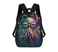 sinyumoney Colorful Octopus Art Print-1 Mochilas De 17 Pulgadas Para Niños, Mochilas Escolares Impresas En 3D Para Estudiantes De Primaria Y Secundaria, Para Niños Y Niñas.
