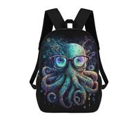 sinyumoney Colorful Octopus Art Print-3 17inch Mochila Escolar Impresa En 3D Para Niños, Mochila Escolar Informal De Moda, Mochilas De Viaje Para Niños Y Estudiantes.
