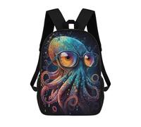 sinyumoney Colorful Octopus Art Print-7 Mochila Escolar Impresa En 3D 17inch Mochila Escolar Infantil Mochilas De Viaje Mochila Informal De Moda Para Niños Y Estudiantes