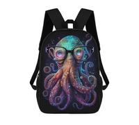sinyumoney Colorful Octopus Art Print-8 Mochila Escolar Infantil De 17 Pulgadas, Mochila Escolar Impresa En 3D Para Niños De Primaria Y Secundaria