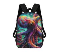 sinyumoney Colorful Octopus Artwork-8 Mochila De Peluche Con Dibujos Animados, Mochila 3D Para Niños, Bolsa Escolar, Idea De Regalo De Cumpleaños Para Niños Y Niñas 17inch