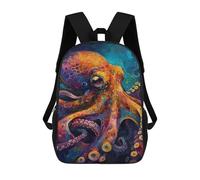sinyumoney Colorful Octopus Painting Artwork Mochila Escolar Infantil De 17 Pulgadas Con Estampado 3D, Mochila Moderna Para Niños, Mochilas De Viaje, Bolsas Para Libros, Mochila Escolar Infantil