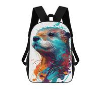 sinyumoney Colorful Otter Animals Mochila Escolar Infantil Impresa En 3D, Mochila Informal De Moda Para Niños, Mochila De Viaje De Alta Capacidad Para Libros Para Niños 17inch