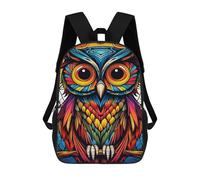 sinyumoney Colorful Owl Art Print-11 Mochilas Infantiles Mochila Escolar Impresa En 3D Para Niños Mochilas De Viaje Bolsas Para Libros Para Niños 17inch Mochila Escolar