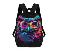 sinyumoney Colorful Owl Art Print-8 Mochilas De 17 Pulgadas Para Niños, Mochilas Escolares Impresas En 3D Para Estudiantes De Primaria Y Secundaria, Para Niños Y Niñas.