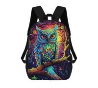sinyumoney Colorful Owl Artwork Mochilas Escolares Para Niños Y Niñas, Mochilas Deportivas Informales Para Primaria, Mochilas De Gran Capacidad Para Libros 17inch