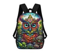 sinyumoney Colorful Owl Fantasy Mochila Escolar De Moda Para Estudiantes, Adecuada Para Niños Y Niñas, Mochila Informal Para Viajes Al Aire Libre, Esencial Para El Día A Día 17inch
