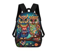 sinyumoney Colorful Owl Illustration Mochila Escolar Impresa En 3D Para Niños, Mochila Escolar, Mochilas De Viaje, Bolso Informal De Moda Para Niños Y Estudiantes 17inch