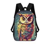 sinyumoney Colorful Owl Illustration Mochila Infantil Para Niñas Y Niños, Mochila De Día, Escuela Primaria, Perfecta Para La Vuelta Al Cole O Educación Física, Regalos Y Viajes 17inch