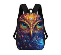 sinyumoney Colorful Owl Portrait-10 Mochilas Impresas En 3D Para Niños, Mochila Escolar, Mochila De Moda Para Niños De Primaria Y Secundaria 17inch