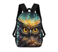 sinyumoney Colorful Owl Portrait -3 Mochila Escolar Impresa En 3D Para Niños, Mochila Escolar, Mochilas De Viaje, Bolso Informal De Moda Para Niños Y Estudiantes 17inch