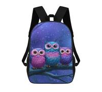 sinyumoney Colorful Owl Trio Night Scene Mochila De Viaje Para La Universidad Mochilas Para La Escuela/trabajo/viajes 17inch