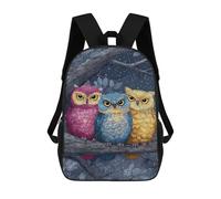 sinyumoney Colorful Owls Night Tree Branch Mochila De Negocios Para Portátil, Mochila Unisex Informal Para Niñas, Niños Y Adolescentes 17inch