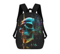 sinyumoney Colorful Paint Skull Mochilas Infantiles Escolares Impresas En 3D, Mochilas Para Niños, Mochilas De Viaje Para Niños Y Niñas, Mochilas Escolares Para Niños 17inch