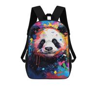 sinyumoney Colorful Panda Art Print-2 Mochila Escolar De Moda, Mochila Para Material Escolar, Mochila Impermeable Informal Para Acampar, Aventuras Al Aire Libre Y Viajes Diarios 17inch