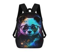sinyumoney Colorful Panda Art Print-2 Mochila Escolar Impresa En 3D 17inch Mochila Escolar Infantil Mochilas De Viaje Mochila Informal De Moda Para Niños Y Estudiantes