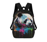 sinyumoney Colorful Panda Art Print-3 Mochila Escolar Resistente Al Agua, Mochila De Viaje, Bolsa Para Computadora - Perfecta Para Viajes, Trabajo Y Uso Diario 17inch