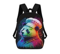 sinyumoney Colorful Panda Chef Art Print Mochila Escolar, Bolso De Negocios, Bolso Para Portátil Resistente Para Niñas Y Adolescentes 17inch