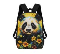 sinyumoney Colorful Panda Floral Art Mochila Escolar Infantil, Mochilas Impresas En 3D, Mochilas Escolares De Moda Para Niños De Primaria Y Secundaria 17inch