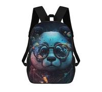 sinyumoney Colorful Panda Glasses Art Print -2 Mochila Escolar Grande Para Niños Para El Campus, Actividades Al Aire Libre, Viajes Y Deportes 17inch