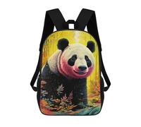 sinyumoney Colorful Panda in Autumn Forest Mochila Escolar Infantil Impresa En 3D Para Niños, Mochilas De Viaje De Alta Capacidad, Bolsas Para Libros, Mochila Escolar Infantil 17inch